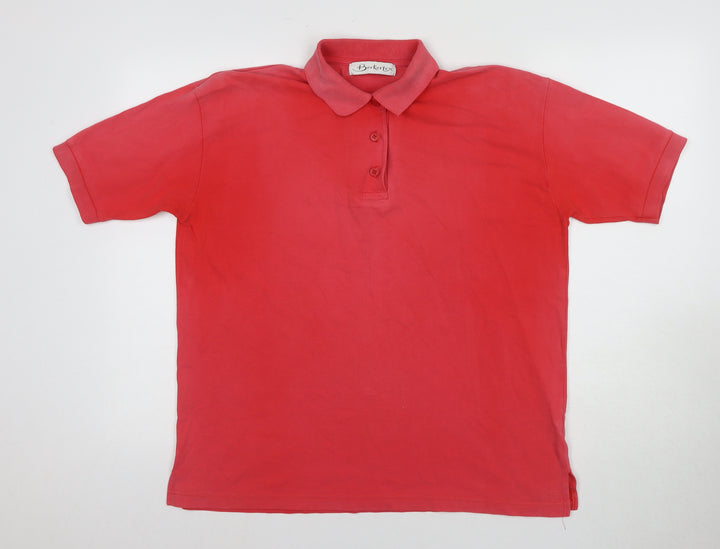 Berkertex Women's Red Polo Shirt, Size 12, Short Sleeve