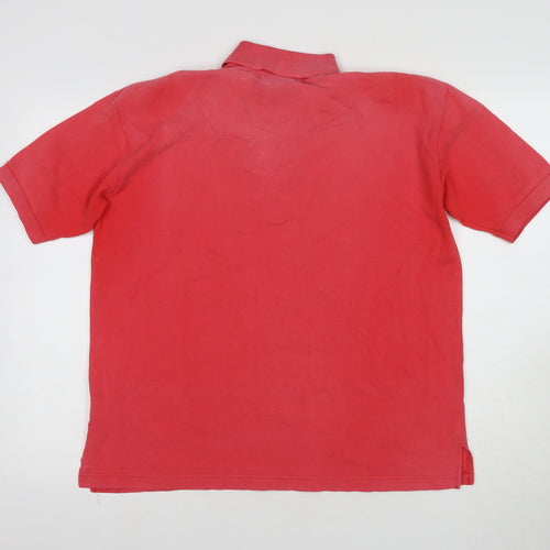 Berkertex Women's Red Polo Shirt, Size 12, Short Sleeve