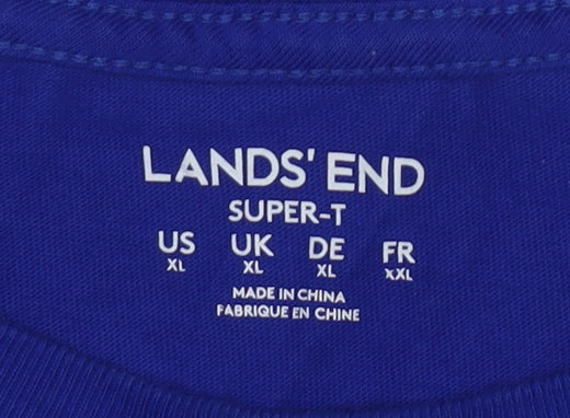 Lands' End Men's Blue XL Cotton T-Shirt