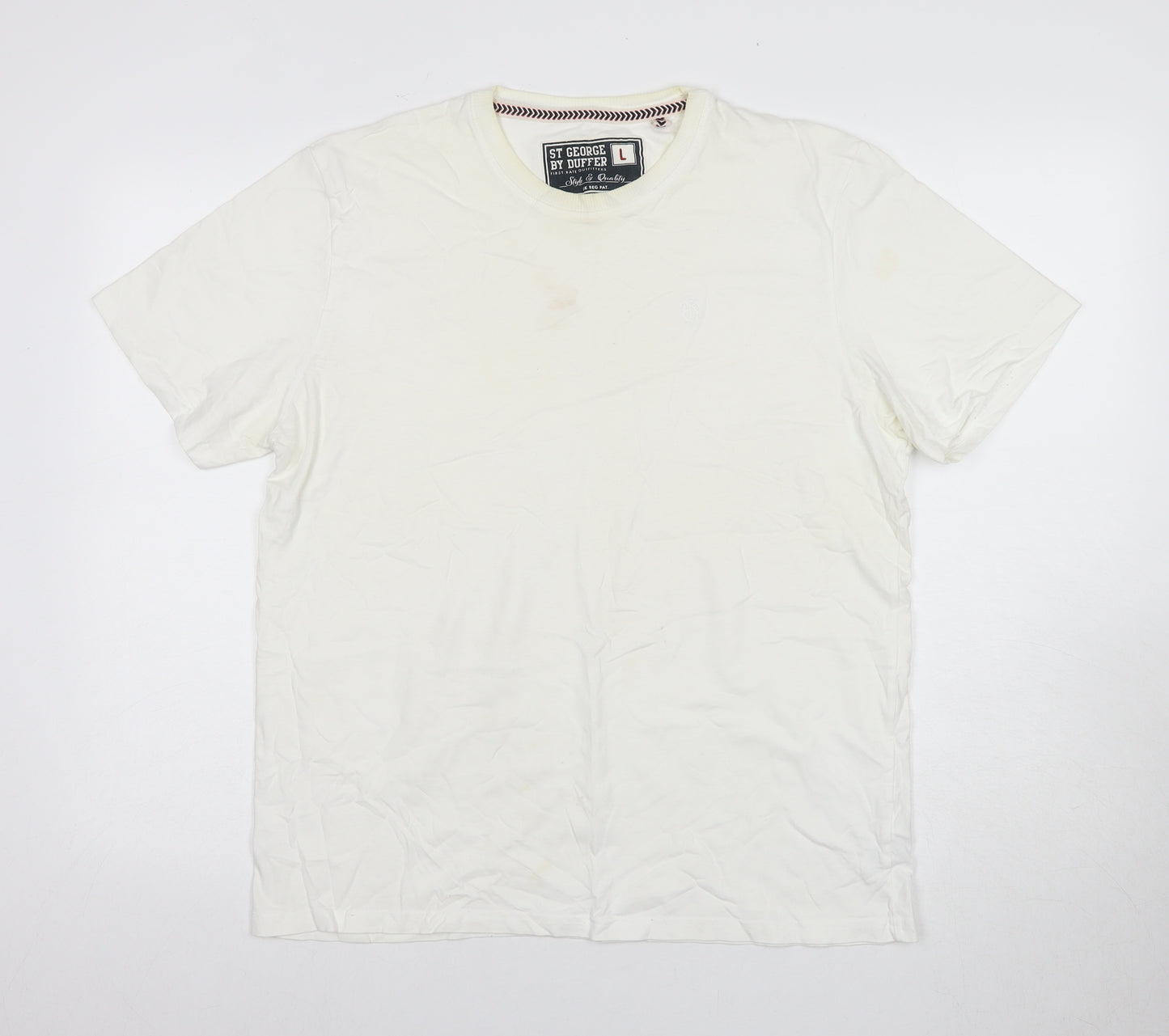 St George by Duffer Men's White T-Shirt - Size L