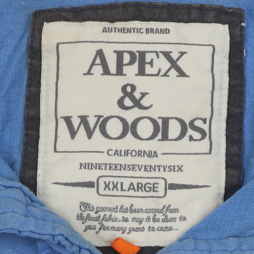 Apex & Woods Men's Blue 2XL California Polo Shirt