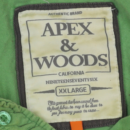 Apex & Woods Men's Green Polo Shirt 2XL Short Sleeve
