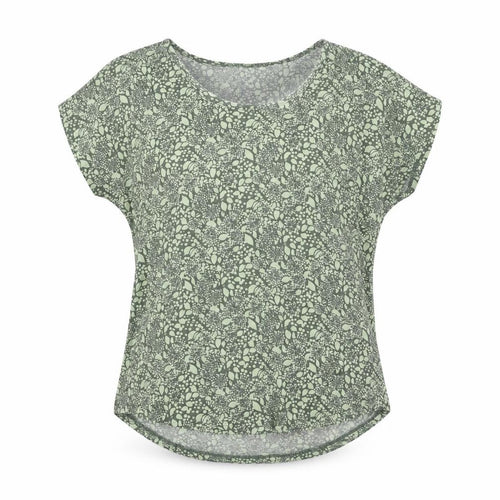 Lands' End Women's Green Floral T-Shirt Size 8