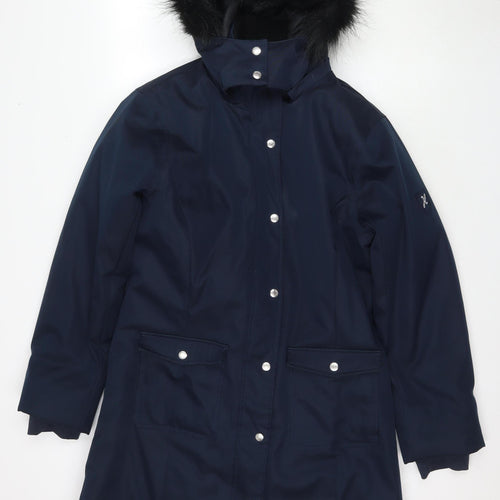 Harcour Women's Blue Parka XL Hooded Jacket