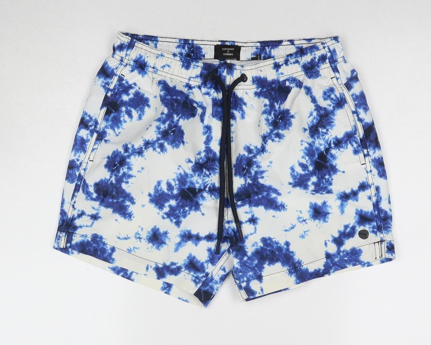 Superdry Men's Blue Swim Shorts S Tie Dye Quick Dry