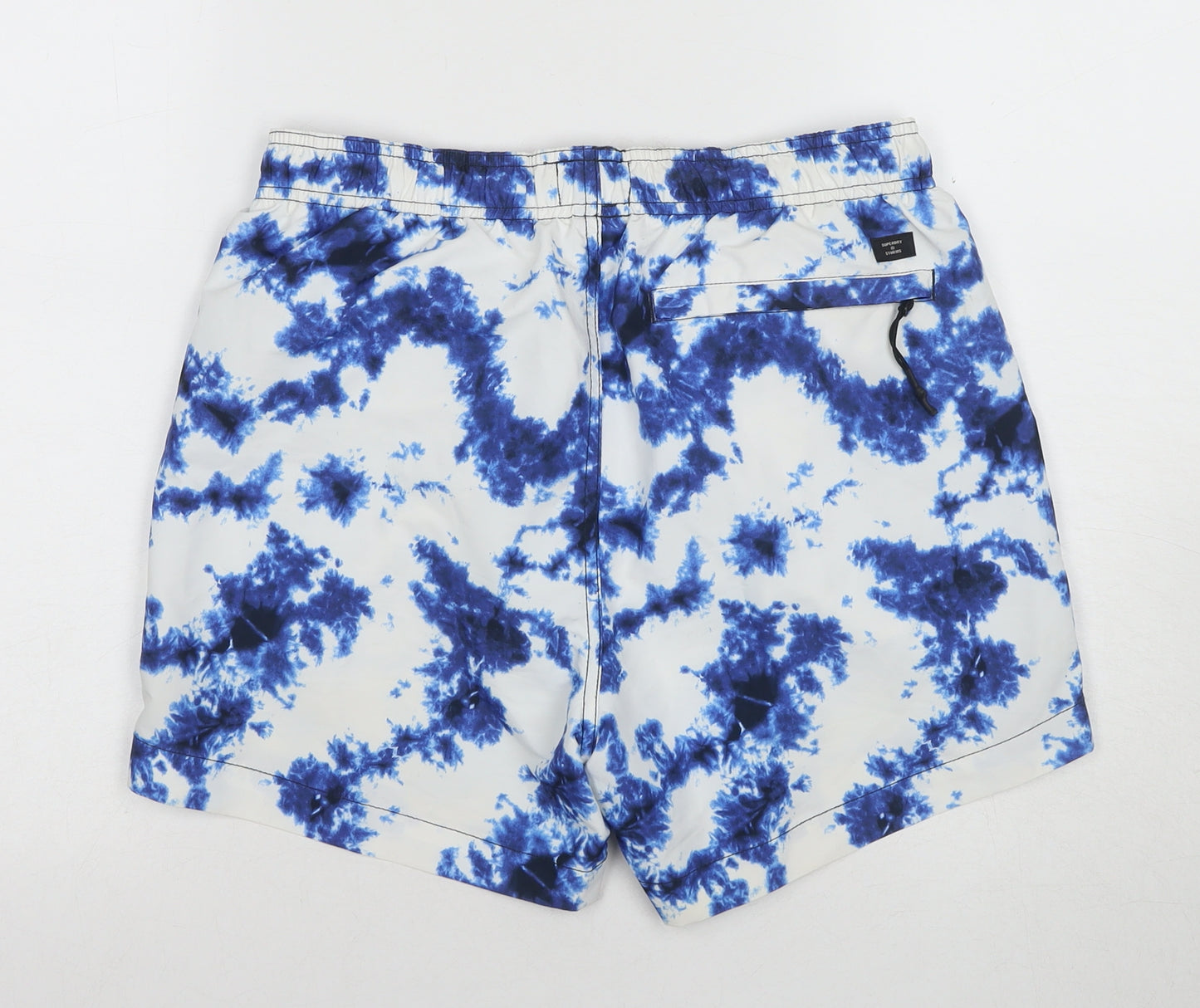 Superdry Men's Blue Swim Shorts S Tie Dye Quick Dry