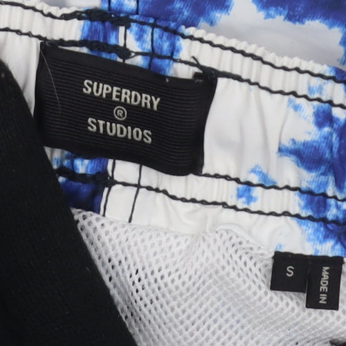 Superdry Men's Blue Swim Shorts S Tie Dye Quick Dry