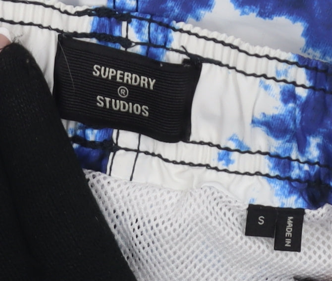 Superdry Men's Blue Swim Shorts S Tie Dye Quick Dry