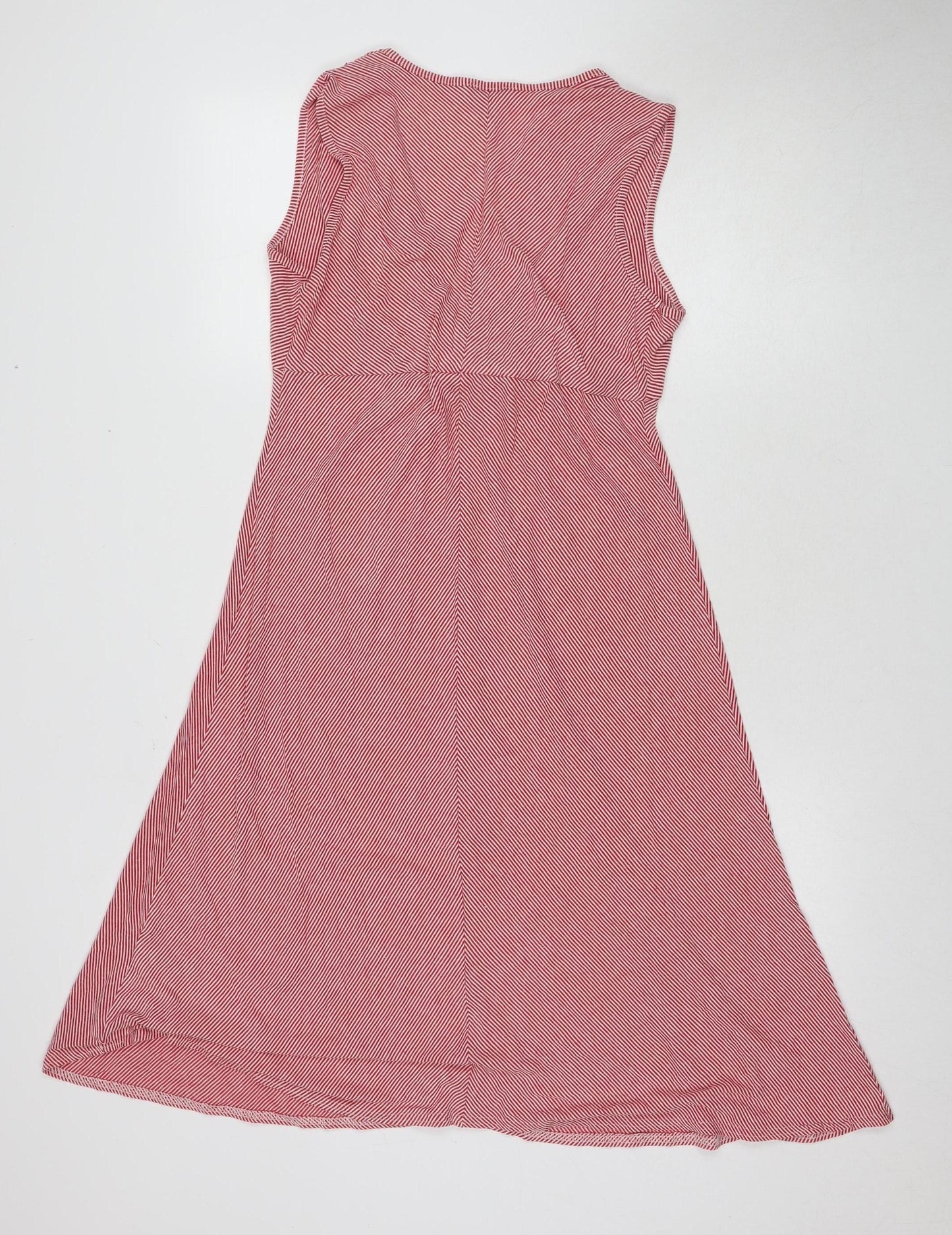 Phase Eight Women's Red Striped Sleeveless Dress 14