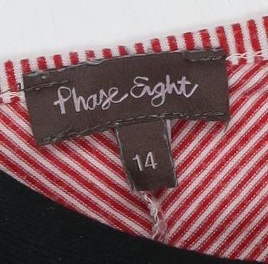 Phase Eight Women's Red Striped Sleeveless Dress 14