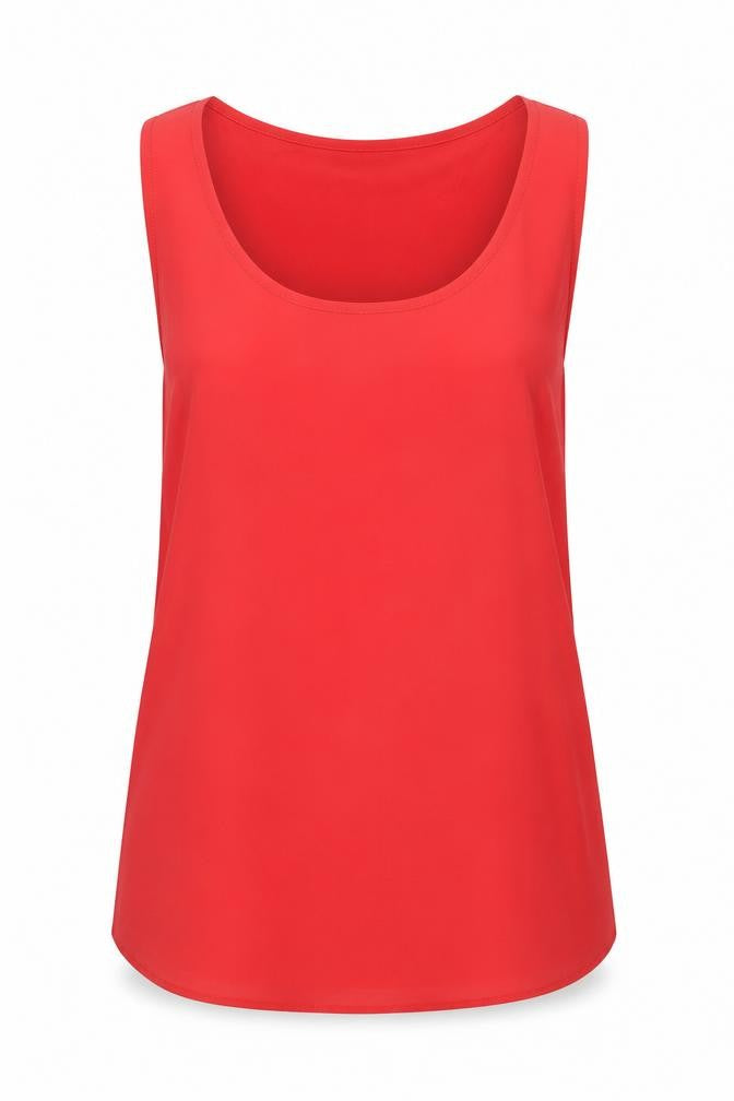 Front view of French Connection Women's Red Tank Top, size S