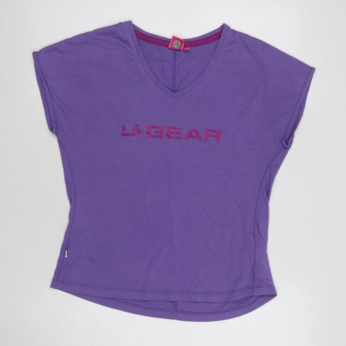 LA Gear Women's Purple V-Neck T-Shirt Size 14