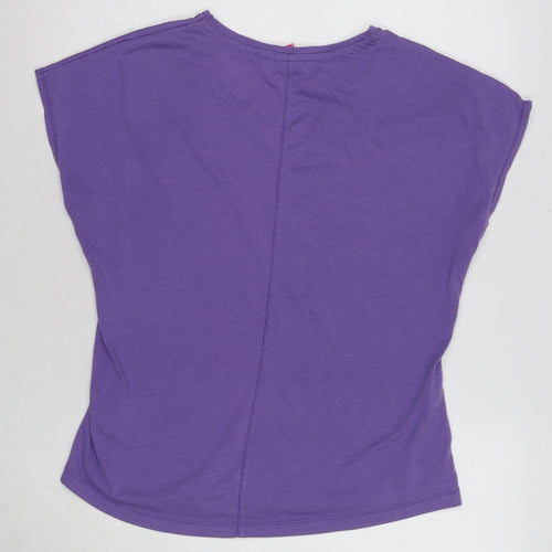 LA Gear Women's Purple V-Neck T-Shirt Size 14
