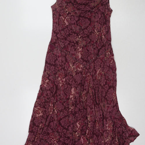 Country Casuals Women Petite Silk Floral Dress 14