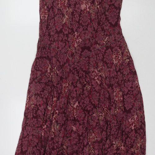 Country Casuals Women Petite Silk Floral Dress 14