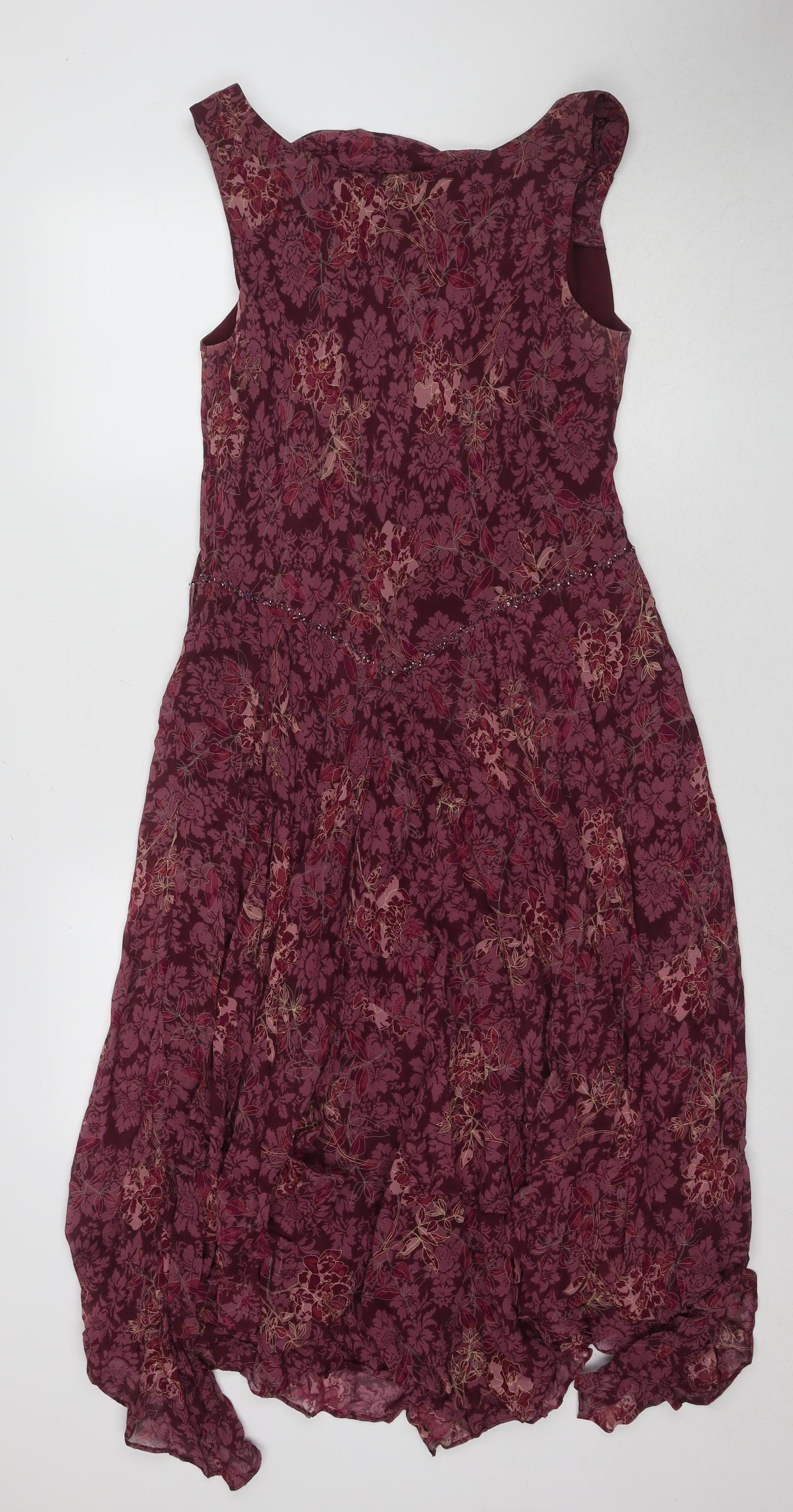Country Casuals Women Petite Silk Floral Dress 14