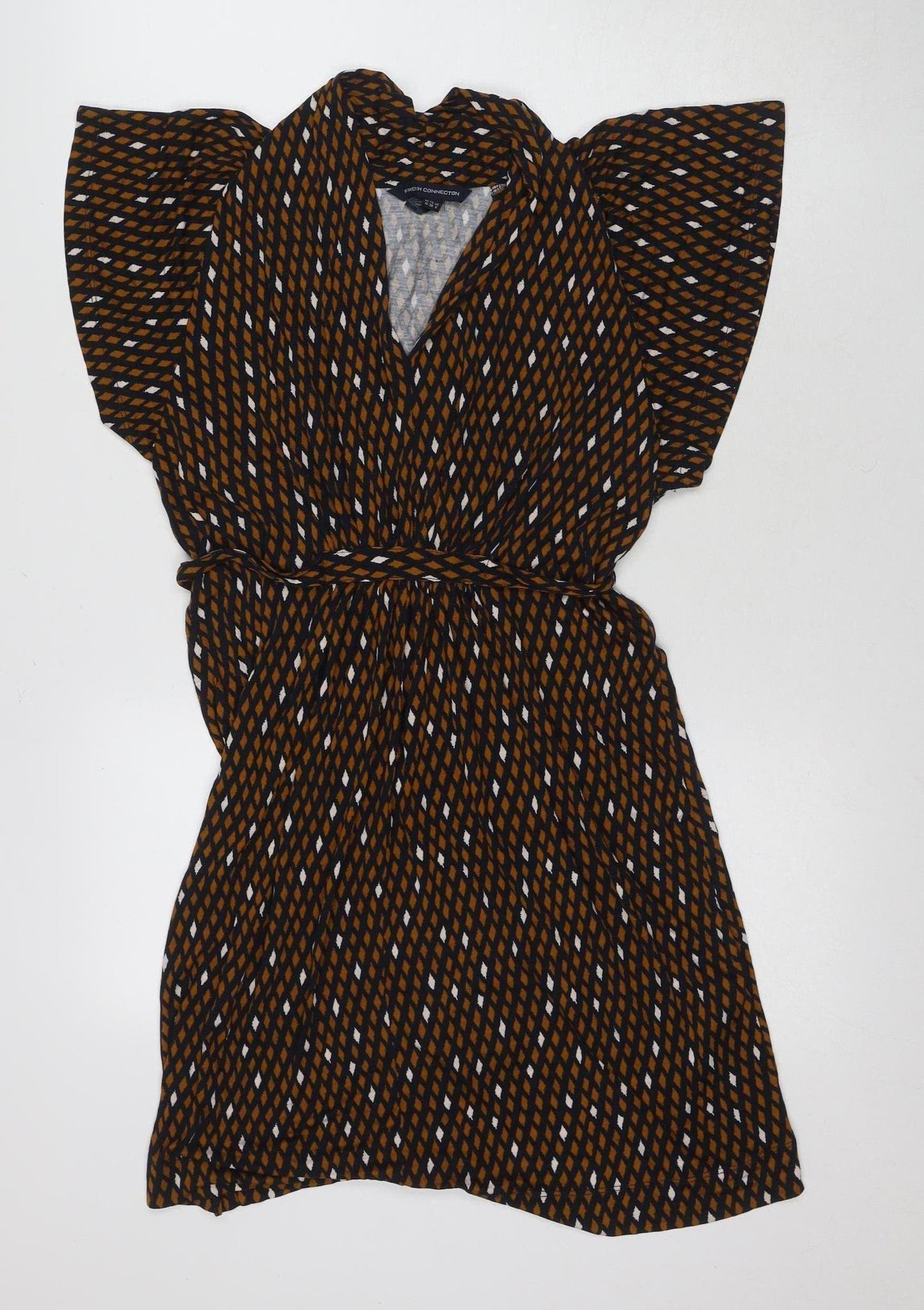 French Connection Women's Geometric Wrap Dress Size 10