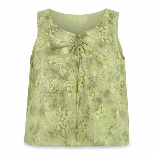 Windsmoor Women's Green Floral Sleeveless Blouse Size 16