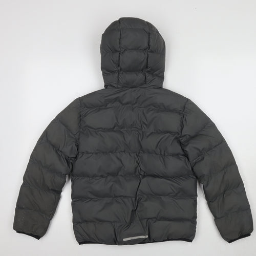 adidas Boys Black Puffer Jacket 11 Years Winter Hooded
