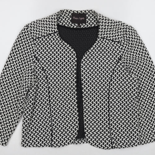 Phase Eight Women's Black Geometric Blazer Size 12
