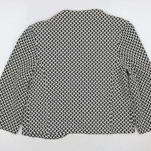 Phase Eight Women's Black Geometric Blazer Size 12