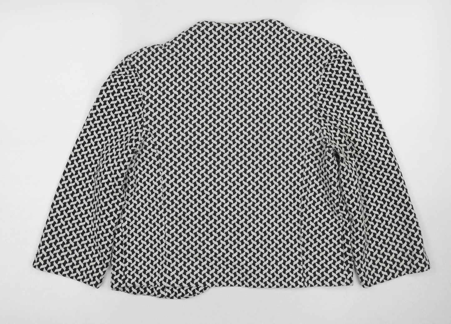 Phase Eight Women's Black Geometric Blazer Size 12
