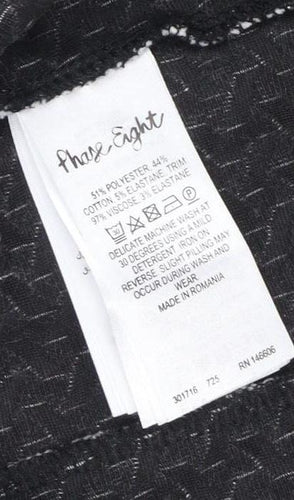 Phase Eight Women's Black Geometric Blazer Size 12