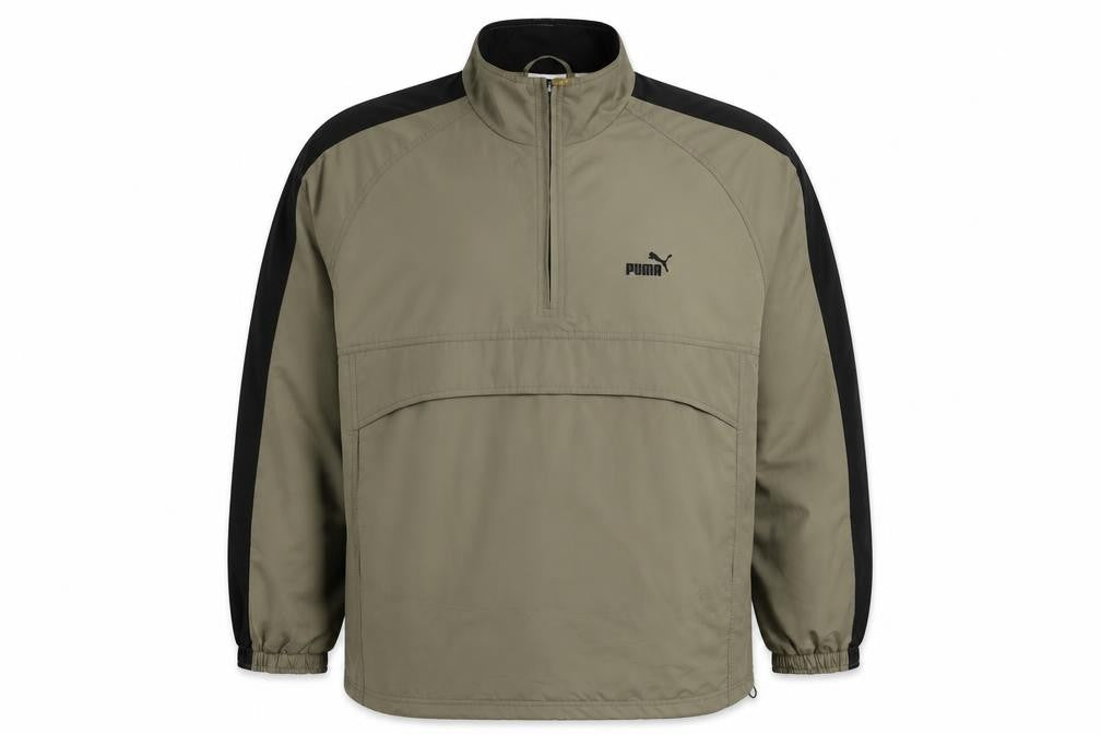 Front view of Puma Men's Beige Windbreaker Jacket XL Casual
