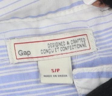Gap Women's Blue Striped Shirt Dress S