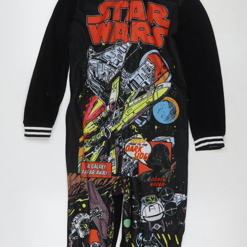 George Boys Black Star Wars Onesie 9 Years Fleece Novelty