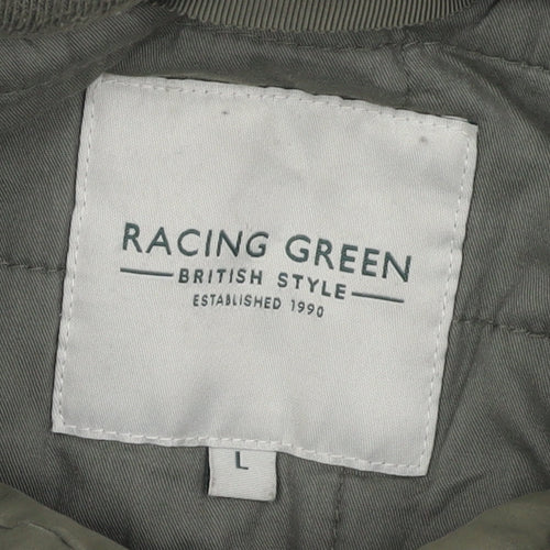 Racing Green Men's Green Parka Jacket - L - Casual/Walking