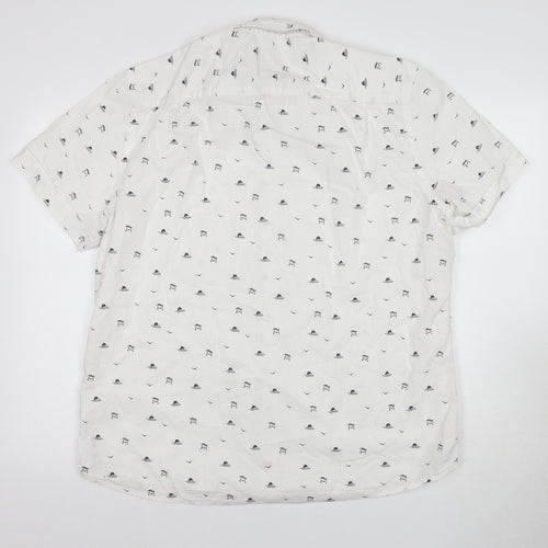 White Stuff Men's XL White Nautical Shirt