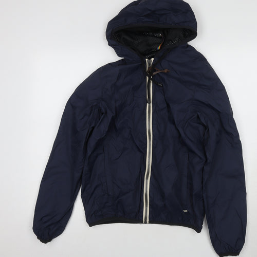 Trez Men's Blue Windbreaker Jacket S Hooded Casual