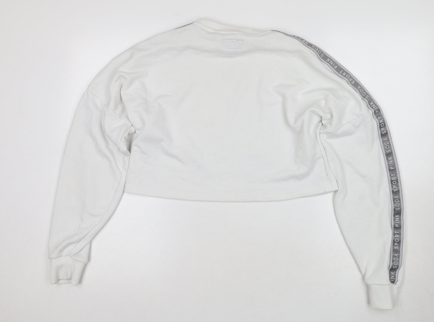 Pink Soda Sport Women's White Pullover Sweatshirt Size 8