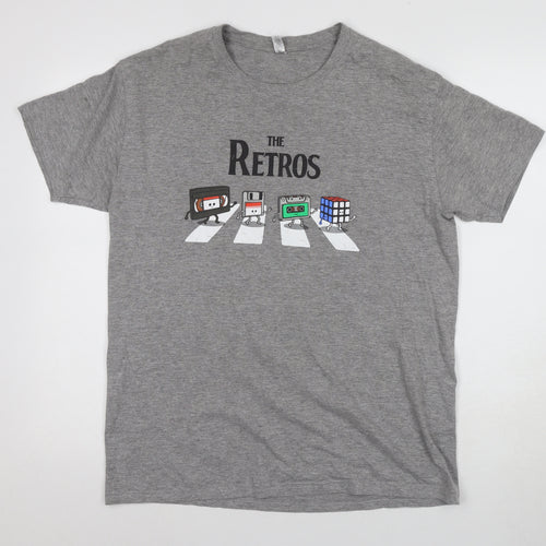 Penn Playing Unisex Grey Retro Music T-Shirt L
