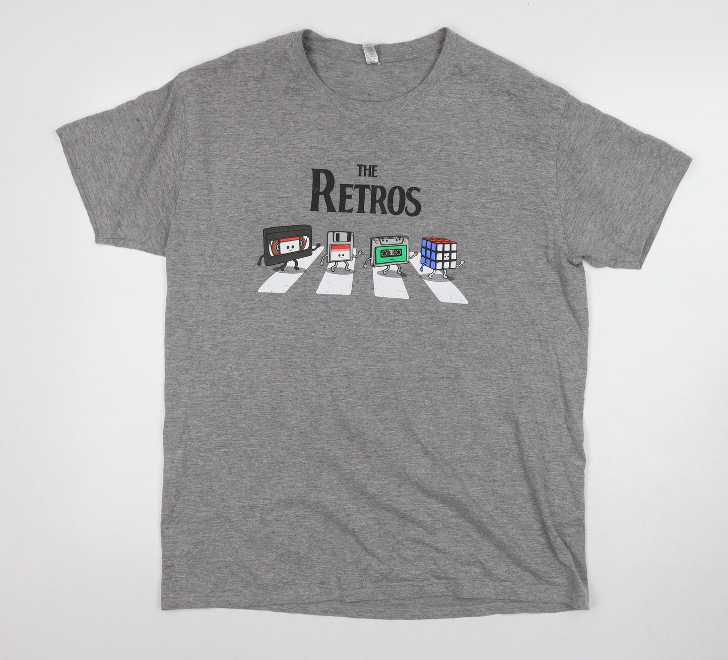 Penn Playing Unisex Grey Retro Music T-Shirt L