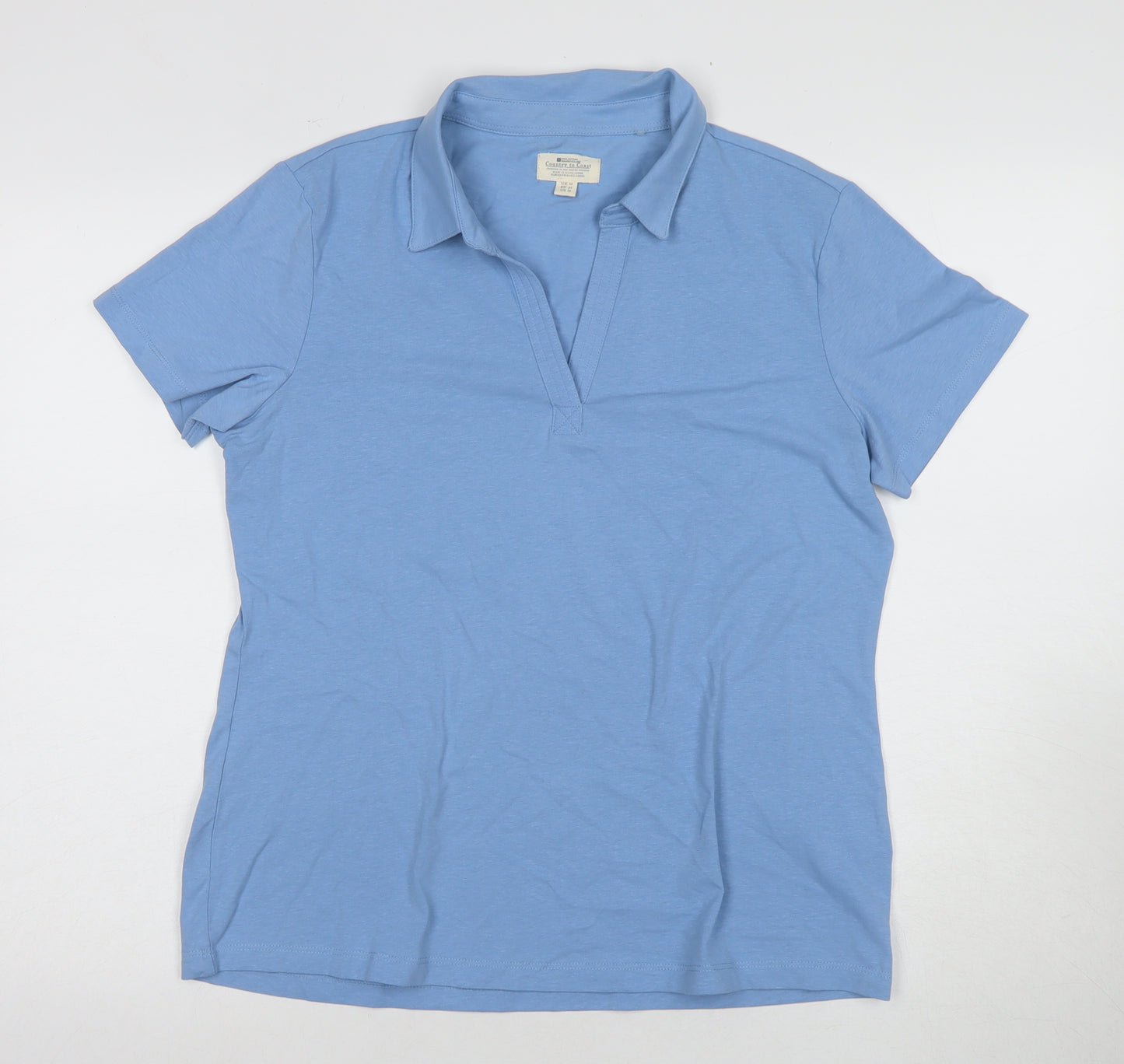 Mountain Warehouse Women's Blue Polo Shirt Size 14
