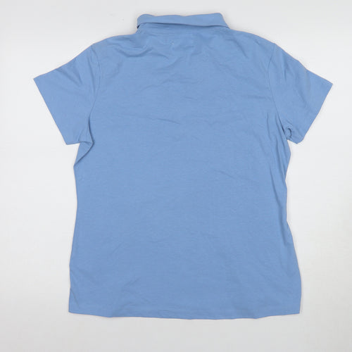 Mountain Warehouse Women's Blue Polo Shirt Size 14