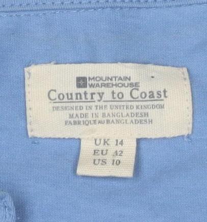 Mountain Warehouse Women's Blue Polo Shirt Size 14