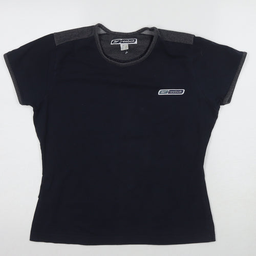 Reebok Women's Black Cotton T-Shirt Size 12
