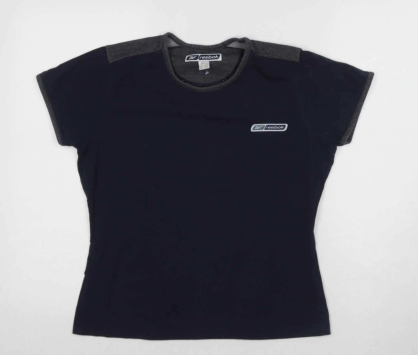Reebok Women's Black Cotton T-Shirt Size 12