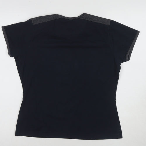 Reebok Women's Black Cotton T-Shirt Size 12