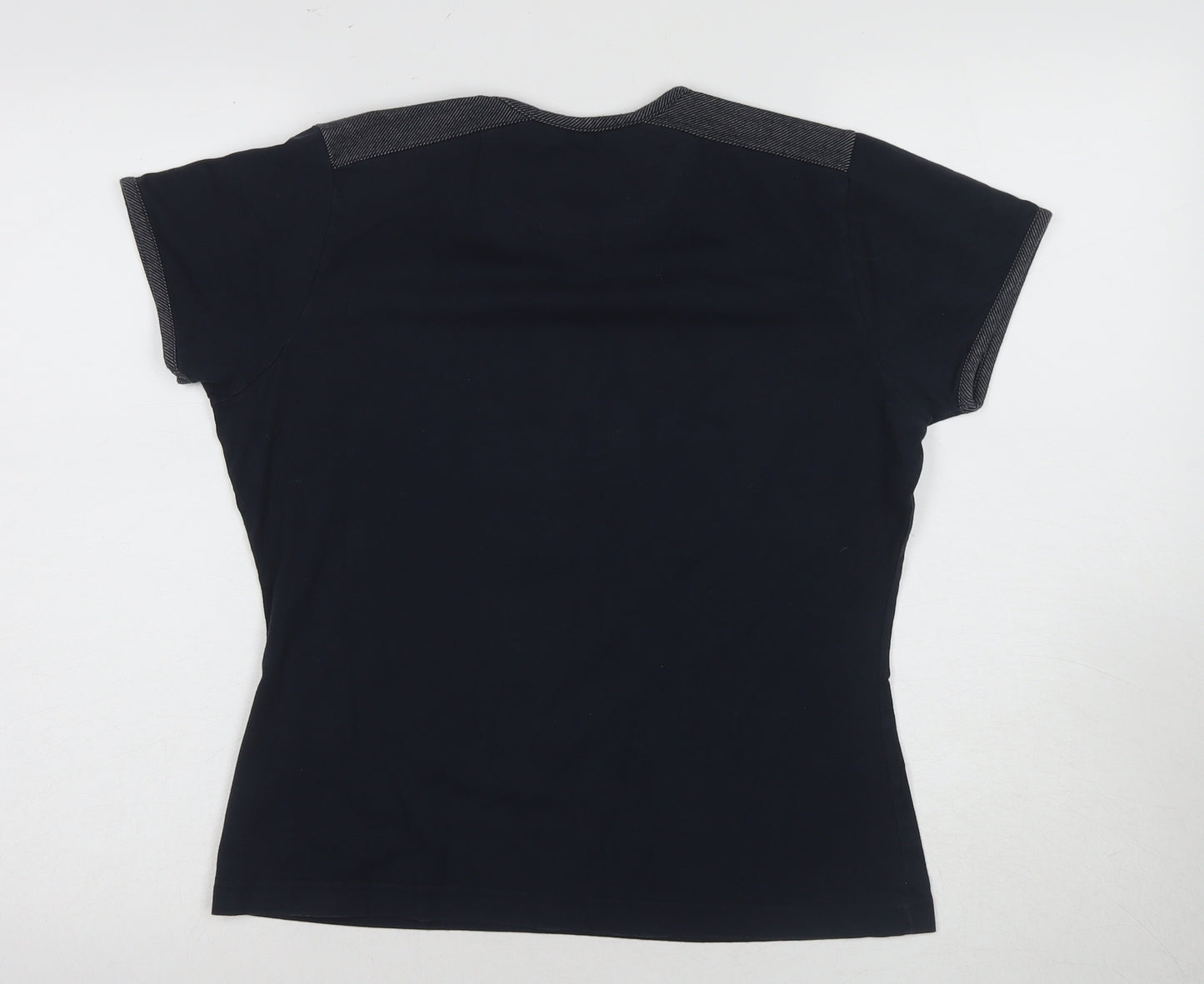 Reebok Women's Black Cotton T-Shirt Size 12