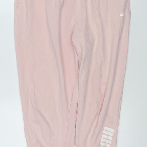 Puma Women's Pink Jogger Trousers, L, Gym & Yoga