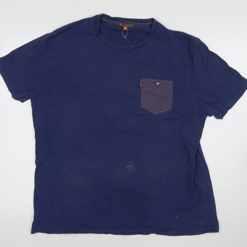 Ben Sherman Men's Blue T-shirt, Size XL.
