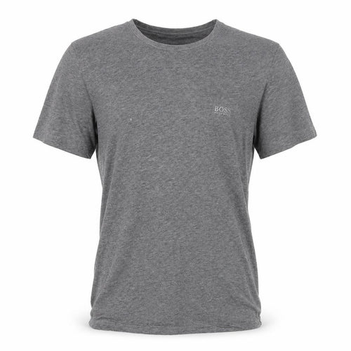 BOSS Men's Grey Cotton T-Shirt, Size S, Short Sleeve