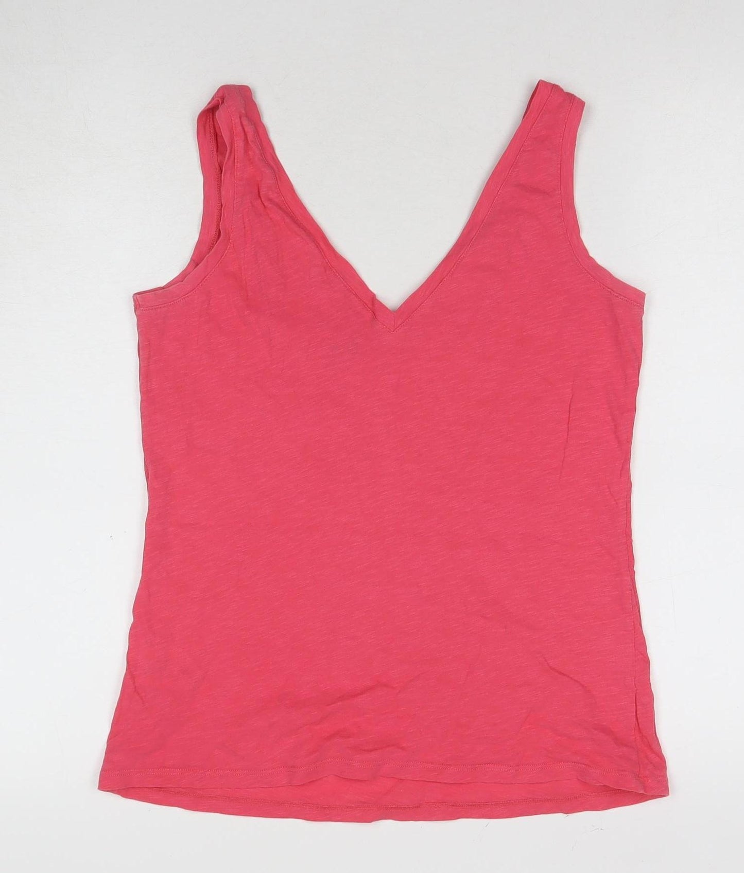 Boden Women's Pink Sleeveless V-Neck Cotton Tank