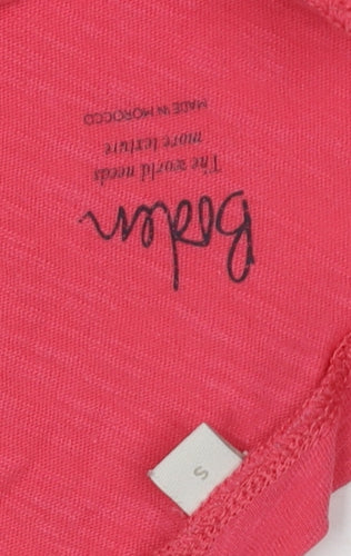 Boden Women's Pink Sleeveless V-Neck Cotton Tank