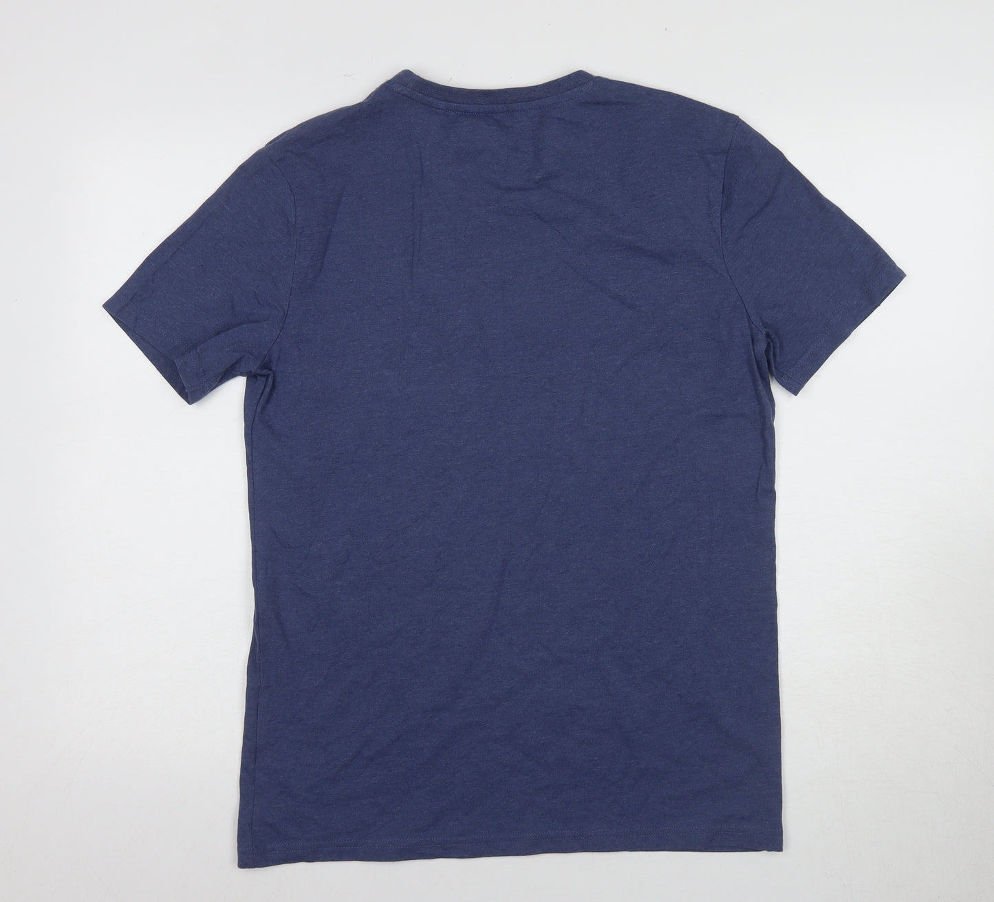 Coca-Cola Men's Blue Christmas T-Shirt - Size S