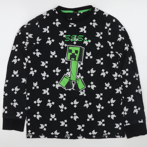 Minecraft Boys Black Long Sleeve T-Shirt 13-14 Years